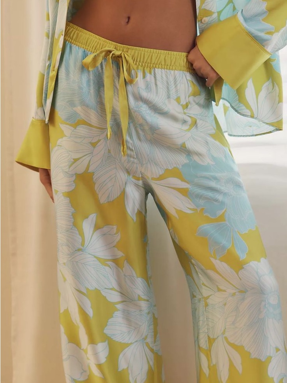 Anthropologie Lyrebird Silky Pajama Pants
